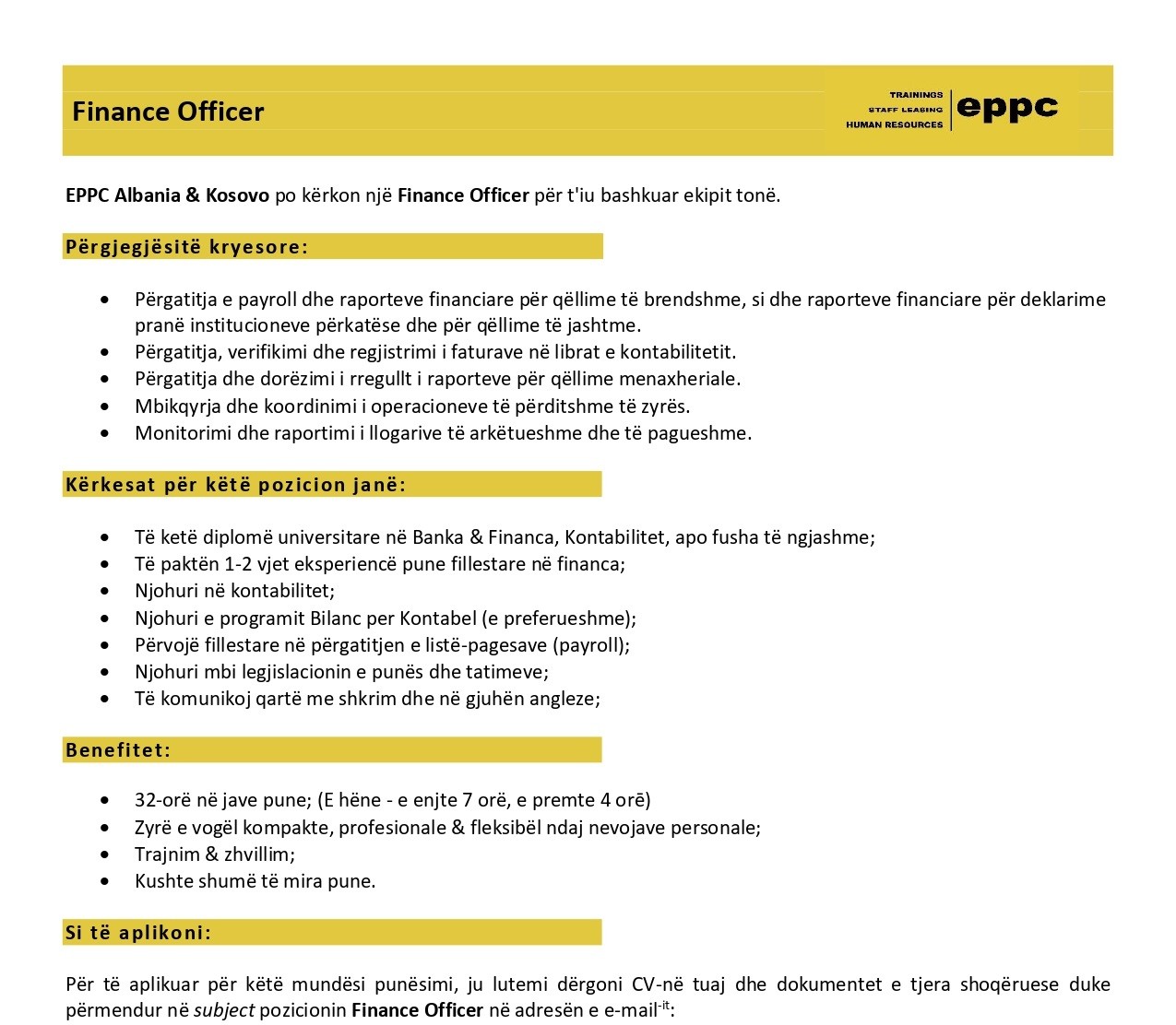 Finance Officer